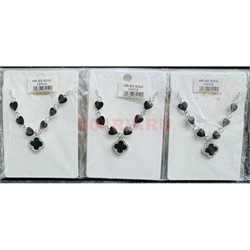 Подвеска колье (BS-B559) сердца и четырехлистник 12 шт/упаковка - фото 224507