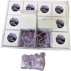 Друза аметиста в коробочке 12 шт/упаковка - фото 224523