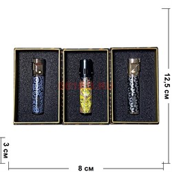 Зажигалка газовая Honest (BCZ-853) круглая турбо с рисунками и узорами - фото 224541