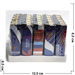 Зажигалка газовая турбо Russia 50 шт/упаковка - фото 224576