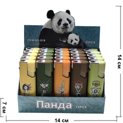 Зажигалка газовая (019) турбо «цветные рисунки» 25 шт/упаковка - фото 225347