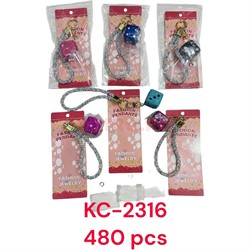 Брелок Кубик игральная кость (KC-2316) с браслетом 12 шт/упаковка - фото 225833