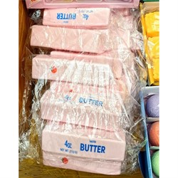 Сквиши масло розовое Butter Squishi Strawberry 12 шт/упаковка - фото 226593