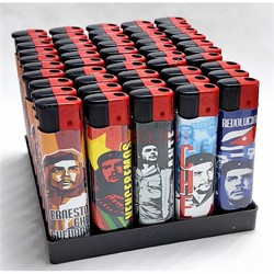 Зажигалка пьезо газовая в ассортименте 50 шт/упаковка - фото 227989