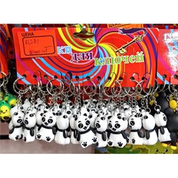 Брелок резиновый (KL-81) панда 120 шт/упаковка - фото 228009