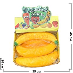 Сквиши антистресс Банан гигантский 6 шт/упаковка - фото 228339