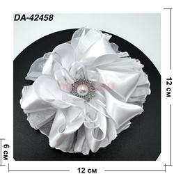 Бант белый (DA-42458) на резинке 10 шт на ленте - фото 228393