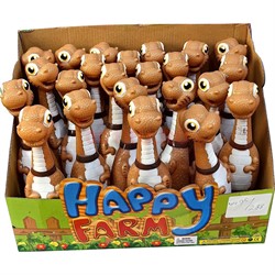 Игрушка пищалка резиновая Динозавр 24 шт/упаковка - фото 228425