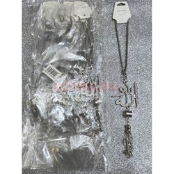 Подвеска мусульманская (CK-B193B) цвет металл прозрачные стразы 12 шт/упаковка - фото 228542