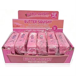 Сквиши масло розовое Butter Squishi Strawberry 12 шт/упаковка - фото 229053
