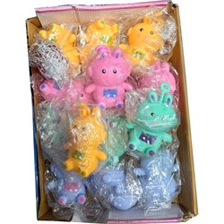 Антистресс игрушка резиновая Зайчик 12 шт/упаковка - фото 229240
