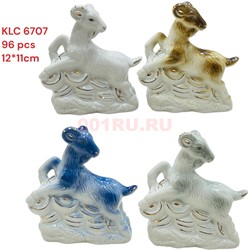 Барашки козочки со слитками из фарфора (6707) символ 2027 года длина 12x11 см - фото 229787