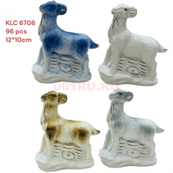 Барашки козочки со слитками из фарфора (6706) символ 2027 года длина 12x10 см - фото 229789