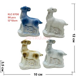 Барашки козочки со слитками из фарфора (6706) символ 2027 года длина 12x10 см - фото 229790