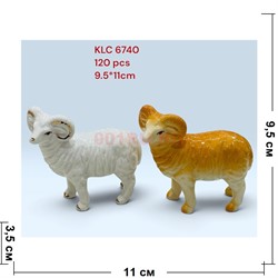 Барашки из фарфора (6740) символ 2027 года 9,5x11 см - фото 229838