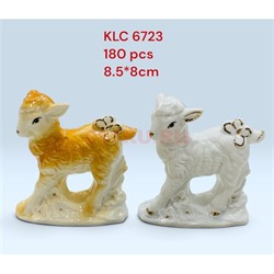 Барашек из фарфора с бабочкой (6723) символ 2027 года 8x8,5 см - фото 229871