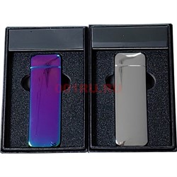 Зажигалка USB разрядная цветная глянцевая округлая - фото 230678
