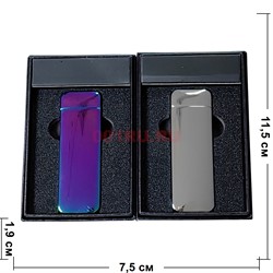 Зажигалка USB разрядная цветная глянцевая округлая - фото 230680