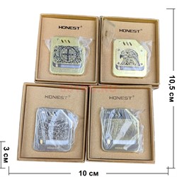 Зажигалка Honest бензиновая (896-1) цвета в ассортименте - фото 230742