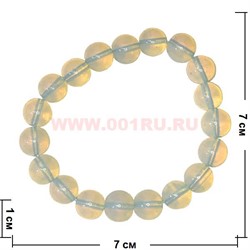 Браслет из лунного камня 10 мм (прессовка) - фото 45562