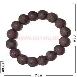 Браслет из розового кахалонга 12 мм (прессовка) - фото 45572