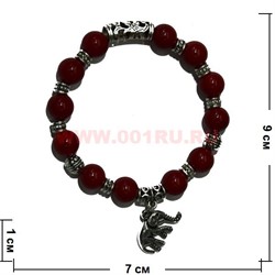 Браслет из коралла 10 мм с фурнитурой (прессовка) - фото 45624