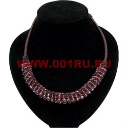 Бусы из циркония "Гирлянда" цвет гранатовый - фото 45661
