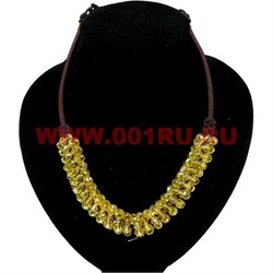 Бусы из циркония "Гирлянда" цвет желтый - фото 45675