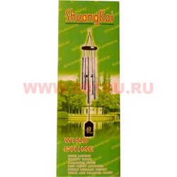 Музыка ветра 5 трубок "Драконы" (МО302-2) золотые на черном - фото 45800