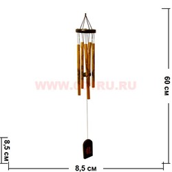 Музыка ветра 5 трубок "Черные драконы на золотом" (2) - фото 45808