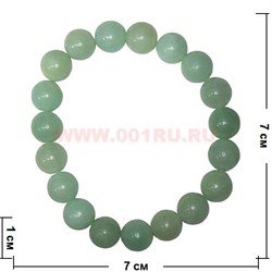 Браслет из светлого аквамарина 10 мм (прессовка) - фото 46096