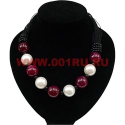 Бусы из жемчуга (майорка) и агата гранатового - фото 46232