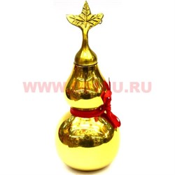 Тыква-горлянка 3 размер (291) латунная 14,5 см раскручивается - фото 46820