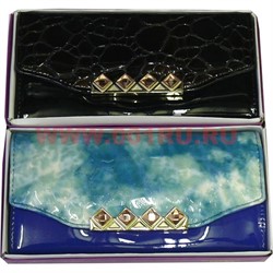 Кошелек женский лак и крокодиловая кожа с ромбами классика в ассортименте - фото 47176