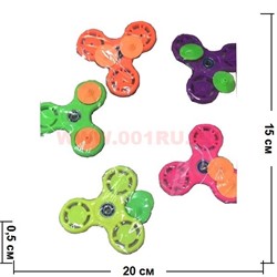 Игрушка антистресс Hand Spinner 4 цвета пластиковая 50 шт/уп - фото 47410