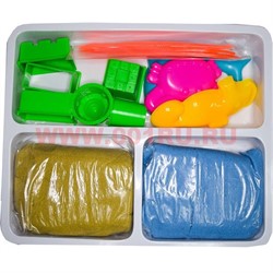 Кинетический живой песок Play Sand Kit (2 брикета по 300 гр) с формочками и лопаткой - фото 47712