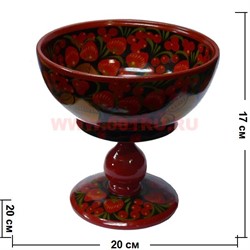 Ваза хохлома размер 17*20*20 - фото 47777