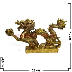 Нэцке Дракон с жемчужиной 23 см длина - фото 47791