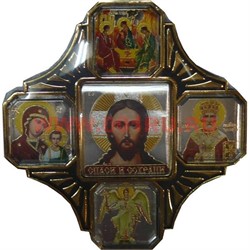 Икона-оберег христианский на липучке в машину "Спаси и сохрани" - фото 47811