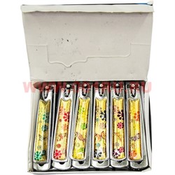 Кусачки для ногтей 8 см с рисунками, цена за 12 шт - фото 49224