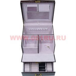 Шкатулка 2-ярусная выдвижная 22*24*26 - фото 49537