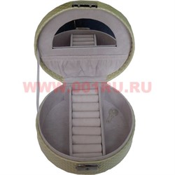 Шкатулка круглая таблетка глянцевая 7*15*15 - фото 49681