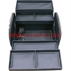 Шкатулка-сумка автомат 3-ярусная леопардовая 28*23*30 - фото 49833