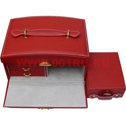 Шкатулка-автомат 3-ярусная с дорожной шкатулкой 13*16*25 - фото 50359