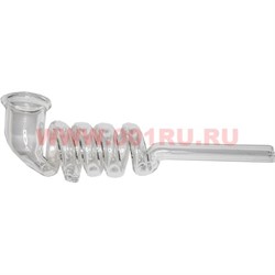 Трубка курительная спираль прозрачная 12 см длина - фото 51168