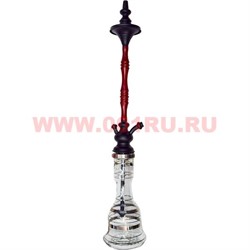 Кальян Халил Мамун «на резьбе» 86 см (черный-бордовый) - фото 51211