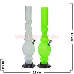 Бонг акриловый матовый 45 см, цвета в ассортименте - фото 51242
