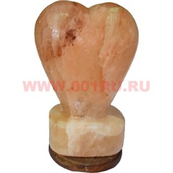 Лампа солевая "сердце 1" большая 20 см с зарядкой USB - фото 51259