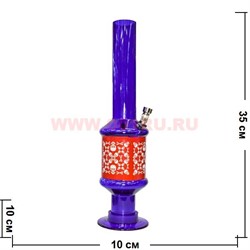 Бонги акриловые 33-35 см, цвета и формы в ассортименте - фото 51291