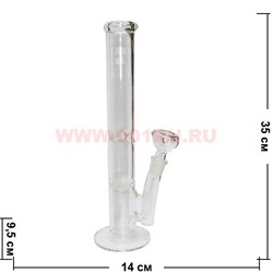 Бонг стеклянный (BL-75) 35 см цвета в ассортименте - фото 51550